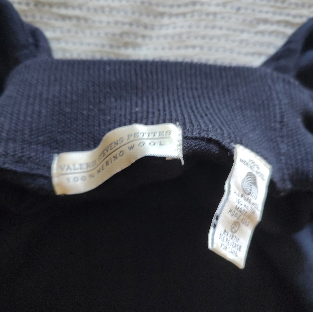 Valerie Stevens Classic Blue Wool Top